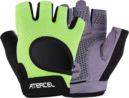 Weight Lifting Gloves Full Palm Protection, Workout Gloves for Gym, Cycling, Exercise, Breathable, Super Lightweight for Mens and Women(Lime Green, M)